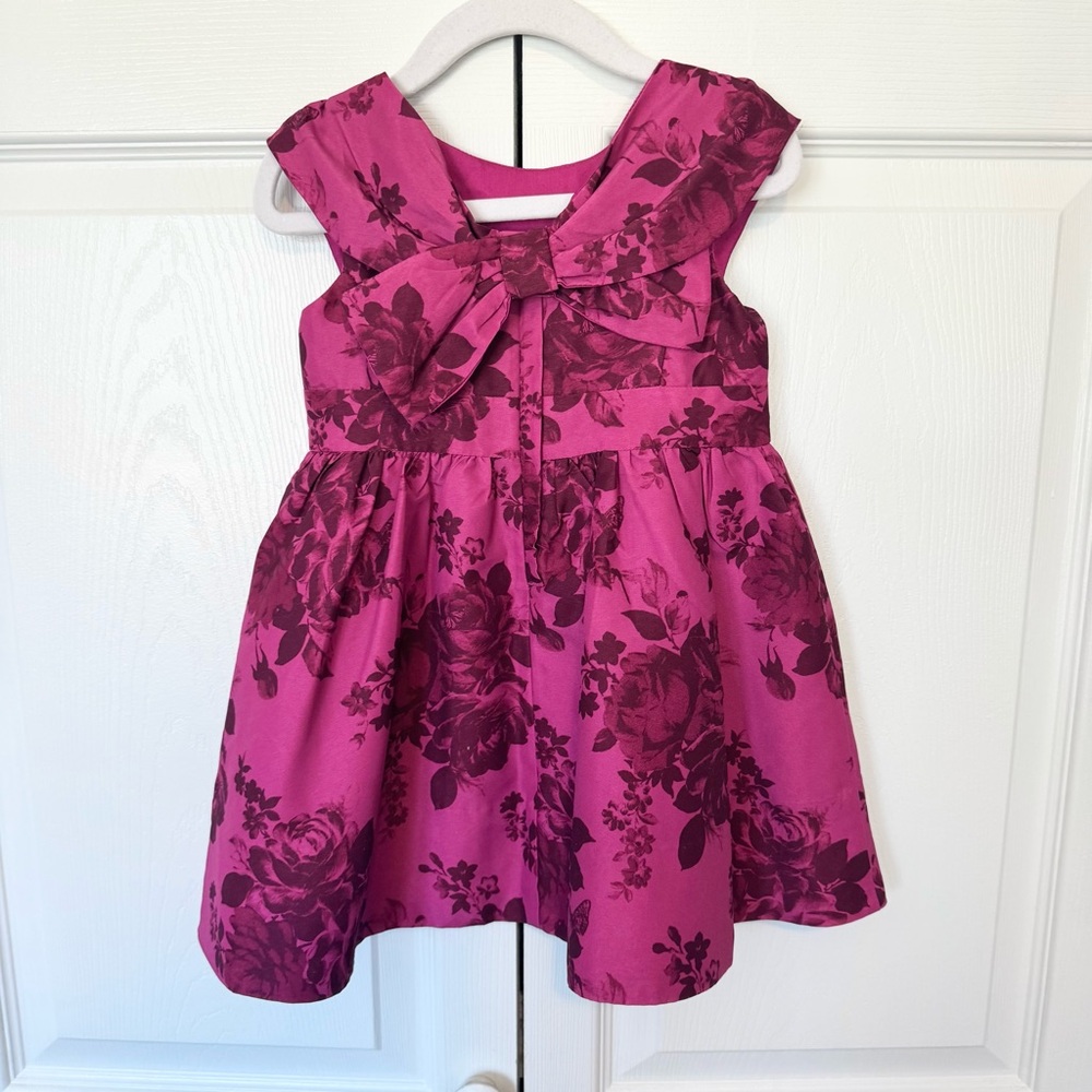 Vintage Ted Baker baby floral dress w/bow 2T